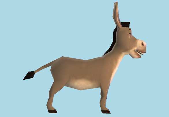 Shrek Donkey 3D Model Creation 