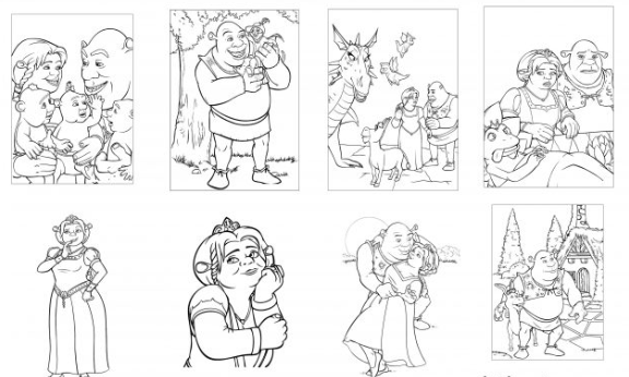 Free Shrek Coloring Book Pages 